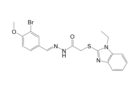 acetic acid, [(1-ethyl-1H-benzimidazol-2-yl)thio]-, 2-[(E)-(3-bromo-4-methoxyphenyl)methylidene]hydrazide