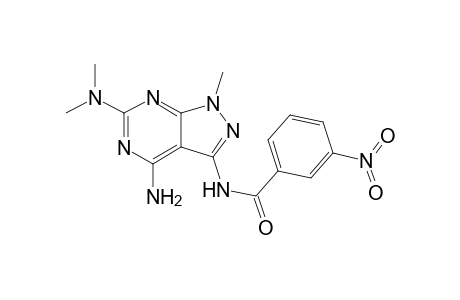 4-AMINO-6-DIMETHYLAMINO-1-METHYL-3-[(3-NITROBENZOYL)-AMINO]-PYRAZOLO-[3,4-D]-PYRIMIDINE