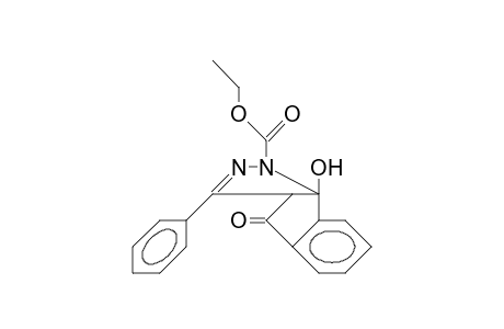 1-Carbethoxy-3-phenyl-3a,8b-dihydro-8b-hydroxy-indeno-[1,2-C]-pyrazol-4-one