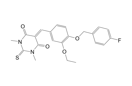 5-{3-ethoxy-4-[(4-fluorobenzyl)oxy]benzylidene}-1,3-dimethyl-2-thioxodihydro-4,6(1H,5H)-pyrimidinedione