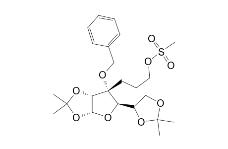 3-O-BENZYL-1,2:5,6-DI-O-ISOPROPYLIDENE-3-C-(3-MESYLOXY)-PROPYL-ALPHA-D-ALLOFURANOSE