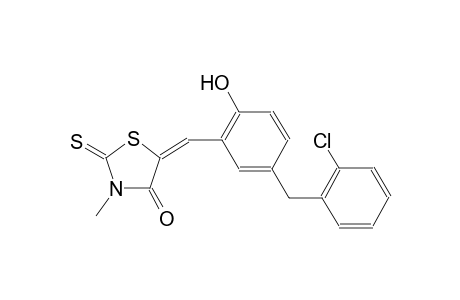 4-thiazolidinone, 5-[[5-[(2-chlorophenyl)methyl]-2-hydroxyphenyl]methylene]-3-methyl-2-thioxo-, (5E)-