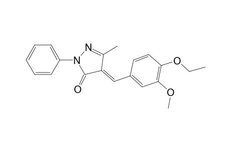 (4E)-4-(4-Ethoxy-3-methoxybenzylidene)-5-methyl-2-phenyl-2,4-dihydro-3H-pyrazol-3-one