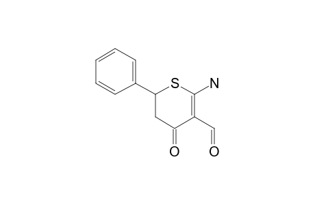 2-amino-4-keto-6-phenyl-5,6-dihydrothiopyran-3-carbaldehyde