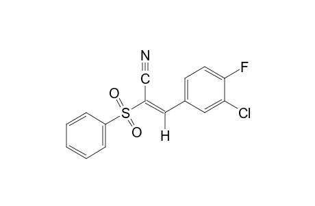 cis-3-CHLORO-4-FLUORO-alpha-(PHENYLSULFONYL)CINNAMONITRILE