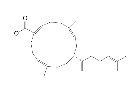 1,5,11-Cyclotetradecatriene-1-carboxylic acid, 5,11-dimethyl-8-(5-methyl-1-methylene-4-hexenyl)-, [R-(Z,Z,E)]-