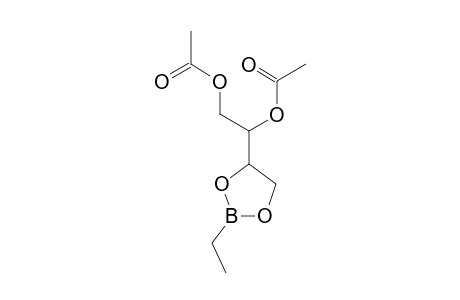 1,2-Ethanediol, 1-(2-ethyl-1,3,2-dioxaborolan-4-yl)-, diacetate, (R*,S*)-