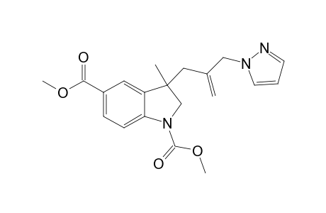 3-Methyl-3-(2-pyrazol-1-ylmethylallyl)-2,3-dihydroindole-1,5-carboxylic acid dimethyl ester