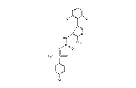 S-(p-CHLOROPHENYL)-N-{[3-(2,6-DICHLOROPHENYL)-5-METHYL-4-ISOXAZOLYL]-CARBAMOYL}-S-METHYLSULFOXIMINE