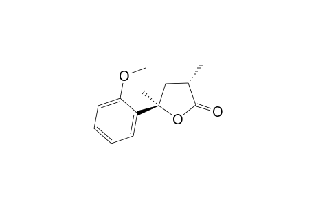 (2S,4R)-(+)-trans-.alpha.,.gamma.-Dimethyl-.gamma.-(2-methoxyphenyl)-.gamma.-butyrolactone