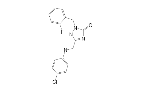 5-([(4-chlorophenyl)amino]methyl)-2-[(2-fluorophenyl)methyl]-2,3-dihydro-1H-1,2,4-triazol-3-one