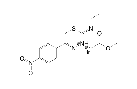 3-Methoxycarbonylmethyl-5-(4-nitrophenyl)-2-ethylimino-3,6-dihydro-2H-1,3,4-thiadiazinium bromide