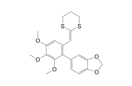 1,3-Benzodioxole, 5-[6-(1,3-dithian-2-ylidenemethyl)-2,3,4-trimethoxyphenyl]-