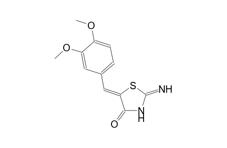 (5Z)-5-(3,4-dimethoxybenzylidene)-2-imino-1,3-thiazolidin-4-one