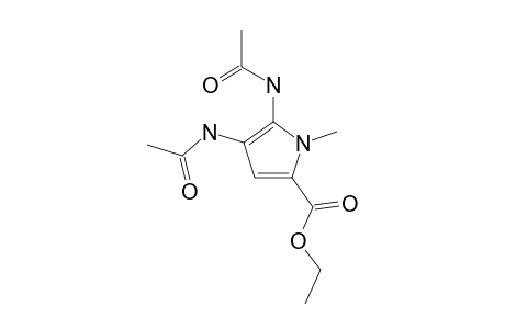 4,5-BIS-(ACETYLAMINO)-1-METHYLPYRROL-2-CARBONSAEURE-ETHYLESTER