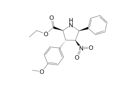 Ethyl 2-phenyl-4-(p-methoxyphenyl)-3-nitro-2,3,4,5-tetrahydropyrrole-5-carboxylate