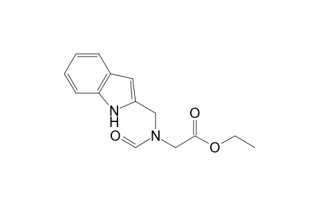 Ethyl N-[(indol-2-yl)methyl]-N-formylaminoacetate