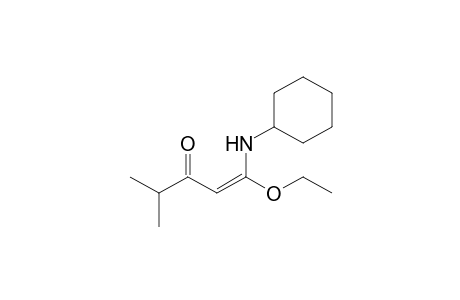 (E)-1-Cyclohexylamino-1-ethoxy-4-methyl-pent-1-en-3-one