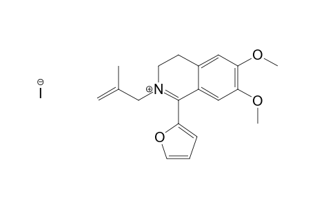 1-(2-Furyl)-6,7-dimethoxy-2-(2-methylprop-2-en-1-yl)-3,4-dihydroisoquinolinium Iodide