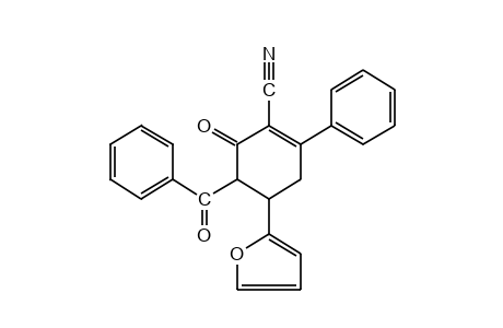 5-benzoyl-4-(2-furyl)-6-oxo-2-phenyl-1-cyclohexene-1-carbonitrile