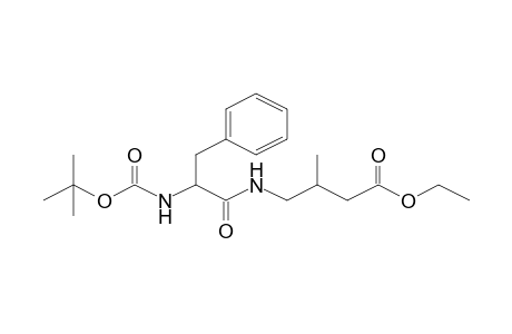Butanoic acid, (3RS)-4-[(t-butoxycarbonyl-(S)-phenylalanyl)amino]-3-methyl-, ethyl ester
