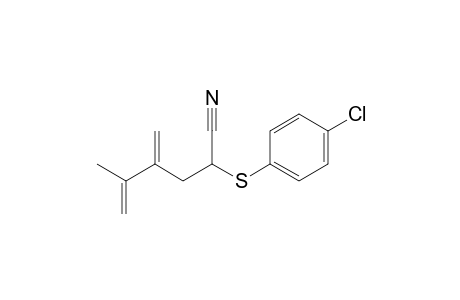 2-(4-chlorophenyl)sulfanyl-5-methyl-4-methylene-hex-5-enenitrile