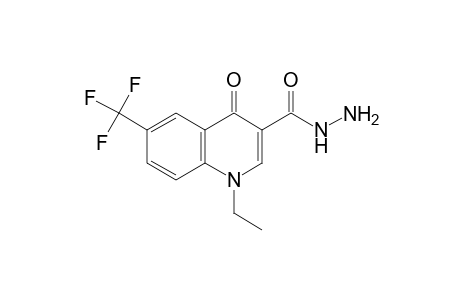 1,4-dihydro-1-ethyl-4-oxo-6-(trifluoromethyl)-3-quinolinecarboxylic acid, hydrazide