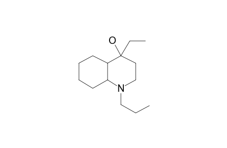 4(Axial)ethyl-1-N-propyl-trans-decahydroquinol-4(equat)-ol