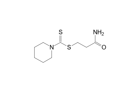 1-piperidinecarbodithioic acid, 2-carbamoylethyl ester