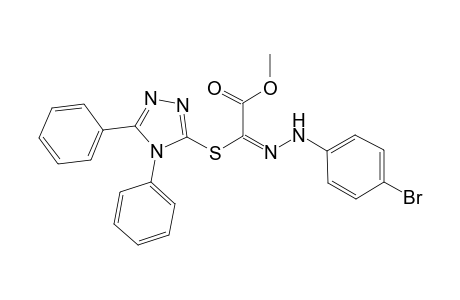 methyl (2E)-[(4-bromophenyl)hydrazono][(4,5-diphenyl-4H-1,2,4-triazol-3-yl)sulfanyl]ethanoate