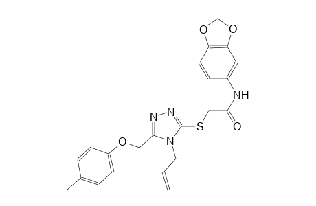 2-({4-allyl-5-[(4-methylphenoxy)methyl]-4H-1,2,4-triazol-3-yl}sulfanyl)-N-(1,3-benzodioxol-5-yl)acetamide