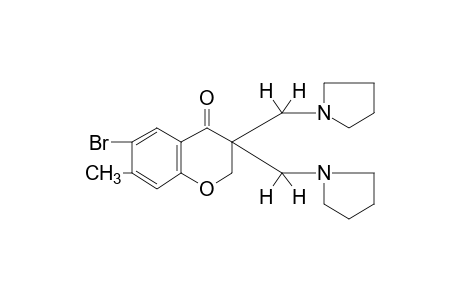 3,3-bis[(1-pyrrolidinyl)methyl]-6-bromo-7-methyl-4-chromanone