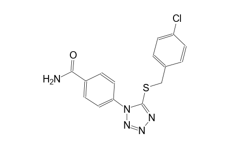 4-{5-[(4-chlorobenzyl)sulfanyl]-1H-tetraazol-1-yl}benzamide