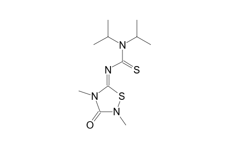 5-Diisopropylthiocarbamoylimino-2,4-dimethyl-1,2,4-thiadiazolidin-3-one