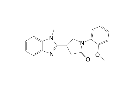 1-(2-methoxyphenyl)-4-(1-methyl-1H-benzimidazol-2-yl)-2-pyrrolidinone