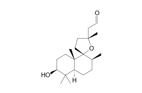 2-[(2R,2'R,4aS,5R,6S,8aS)-2-hydroxy-1,1,2',4a,6-pentamethyl-spiro[decalin-5,5'-tetrahydrofuran]-2'-yl]acetaldehyde