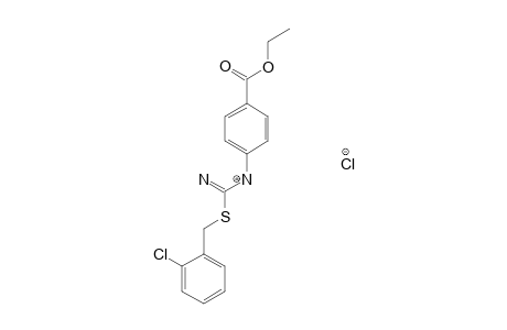 p-{{1-[(o-chlorobenzyl)thio]formimidoyl}amino}benzoic acid, ethyl ester, monohydrochloride