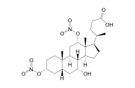 (3.alpha.,5.beta.,7.alpha.,12.alpha.)-7-Hydroxy-3,12-bis(nitrooxy)cholan-24-oic acid