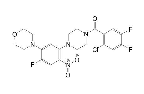 4-{5-[4-(2-chloro-4,5-difluorobenzoyl)-1-piperazinyl]-2-fluoro-4-nitrophenyl}morpholine