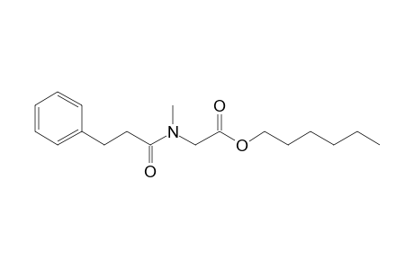 Sarcosine, N-(3-phenylpropionyl)-, hexyl ester