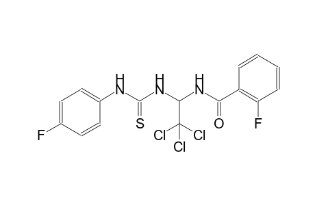 2-fluoro-N-(2,2,2-trichloro-1-{[(4-fluoroanilino)carbothioyl]amino}ethyl)benzamide