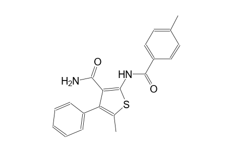 5-Methyl-2-[(4-methylbenzoyl)amino]-4-phenyl-3-thiophenecarboxamide