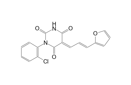 (5E)-1-(2-chlorophenyl)-5-[(2E)-3-(2-furyl)-2-propenylidene]-2,4,6(1H,3H,5H)-pyrimidinetrione