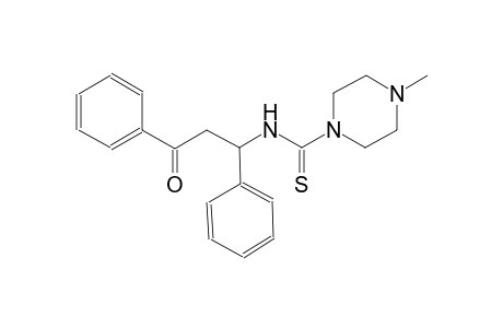 Piperazine-1-carbothioamide, 4-methyl-N-(3-oxo-1,3-diphenylpropyl)-