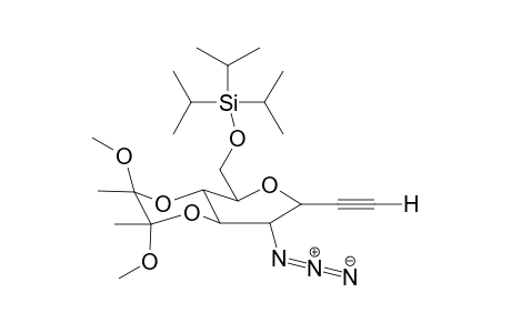 2,6-Anhydro-5-azido-5,7,8-trideoxy-11-O-[(triisopropyl)silyl]-3,4-O-[2',3'-dimethoxybutane-2",3"-diyl]-D-glycero-D-manno-oct-7-ynitol