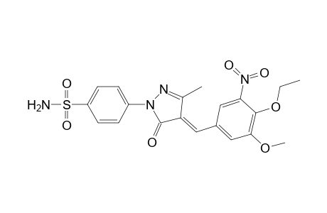 benzenesulfonamide, 4-[(4E)-4-[(4-ethoxy-3-methoxy-5-nitrophenyl)methylene]-4,5-dihydro-3-methyl-5-oxo-1H-pyrazol-1-yl]-