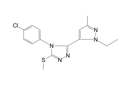 4-(p-chlorophenyl)-3-(1-ethyl-3-methylpyrazol-5-yl)-5-(methylthio)-4H-1,2,4-triazole