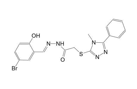 N'-[(E)-(5-bromo-2-hydroxyphenyl)methylidene]-2-[(4-methyl-5-phenyl-4H-1,2,4-triazol-3-yl)sulfanyl]acetohydrazide