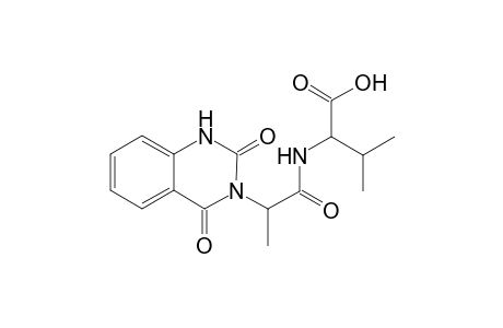 butanoic acid, 2-[[(2S)-2-(1,4-dihydro-2,4-dioxo-3(2H)-quinazolinyl)-1-oxopropyl]amino]-3-methyl-, (2S)-