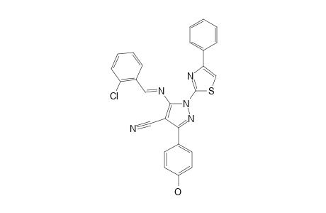 (E)-5-(2-CHLOROPHENYL-METHYLENEAMINO)-3-(4-HYDROXYPHENYL)-1-(4-PHENYLTHIAZOL-2-YL)-1H-PYRAZOLE-4-CARBONITRILE